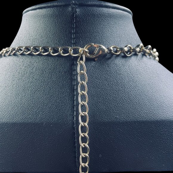 Mint Green Teardrop Statement Necklace Chunky Bib Layered Boho Chic Jewelry - Picture 7 of 7